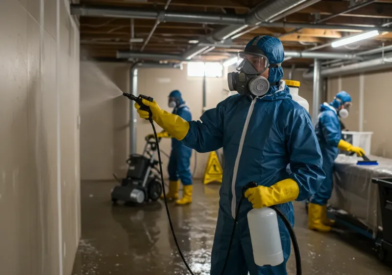 Basement Sanitization and Antimicrobial Treatment process in Union County, NC